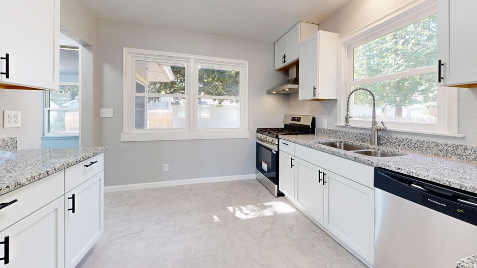 Modern kitchen remodel with high-end finishes and custom cabinetry